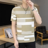 Шелковая модная тонкая летняя трендовая футболка для отдыха, короткий рукав