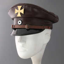 Super cool Prussian officer pu hat