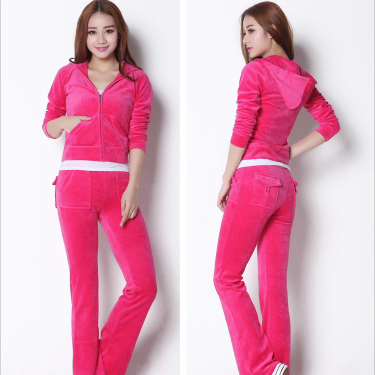 Clearance gold silk velvet suit women's spring and autumn fashion trendy sportswear only plus small size XS small suit