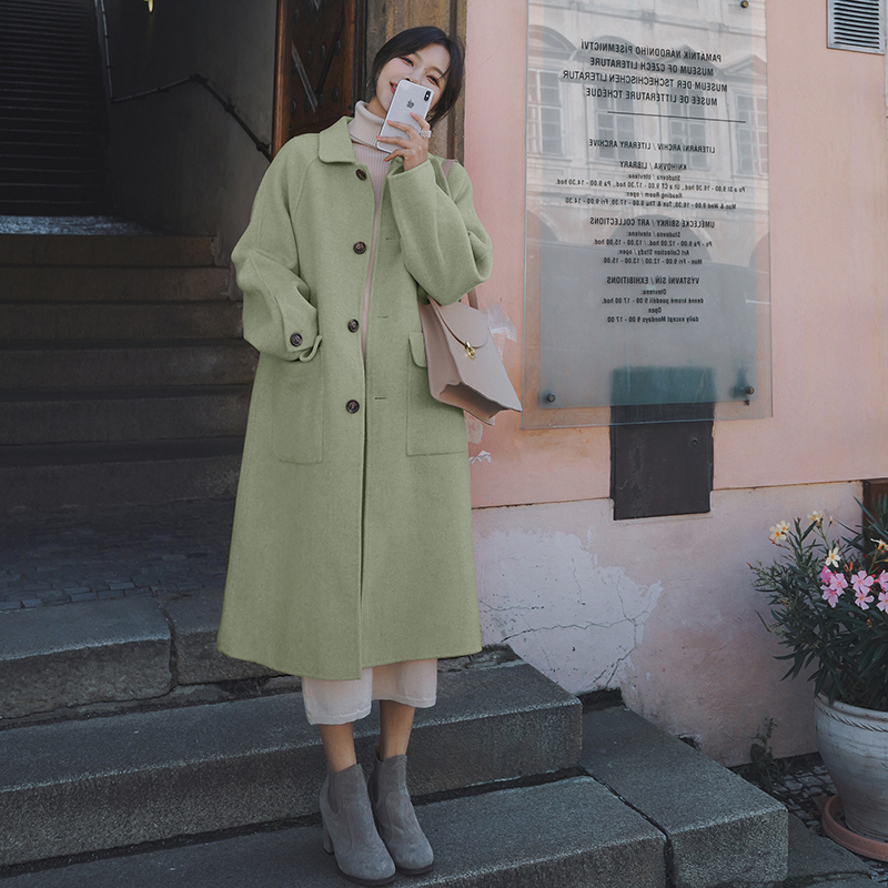 2022 new popular Korean version of the long version thickened cashmere, what about the gentle wind in the coat of the sun, and the female winter