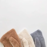 Детская демисезонная шапка, плюшевый бархатный кролик для младенца, удерживающая тепло милая детская шапочка, в корейском стиле