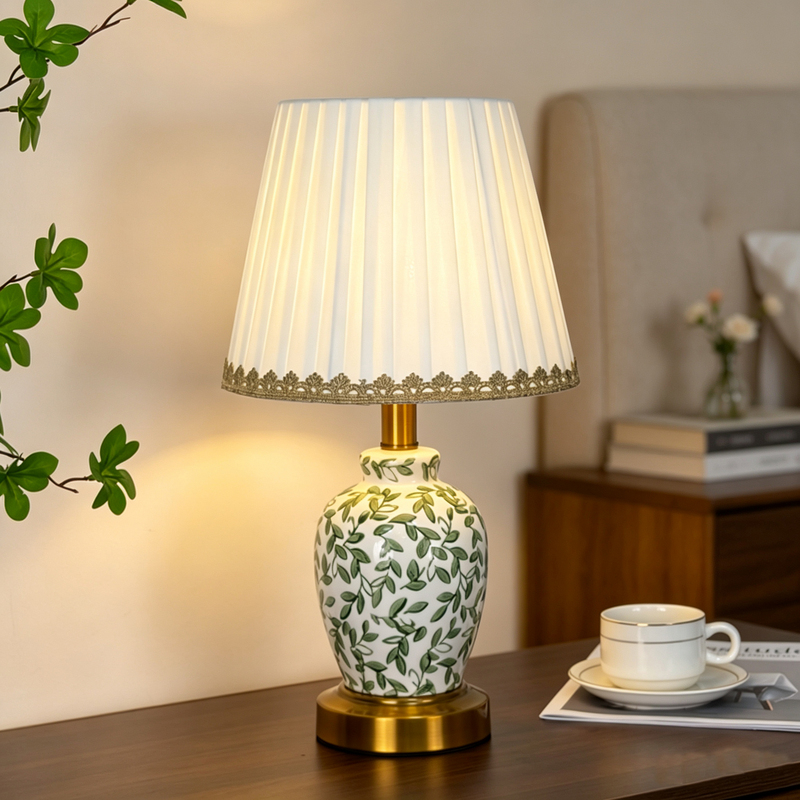 New Chinese-Style Ceramic Table Lamp for Home Bedroom, Living Room, Study, Decorative American Retro Classic Warm Modern Bedside Table Lamp New Chinese-Style Ceramic Table Lamp for Home Bedroom, Living Room, Study, Decorative American Retro Classic Warm Modern Bedside Table Lamp
