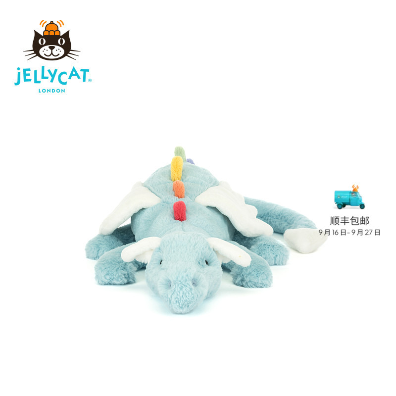 British Jellycat Sky Dragon Plush Toy Comfort Doll Children's Stuffed Animal Companion Birthday Gift