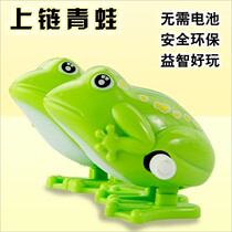Bounce Clockwork Frogs 80 Rear Nostalgia Classic Hop Frogs Safety Limp versions Children Mini Toys stall Hot selling