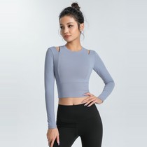 lululemon yoga conserved sports long sleeves elastic display slim fit and slim fit quick dry t-shirt running fitness blouse