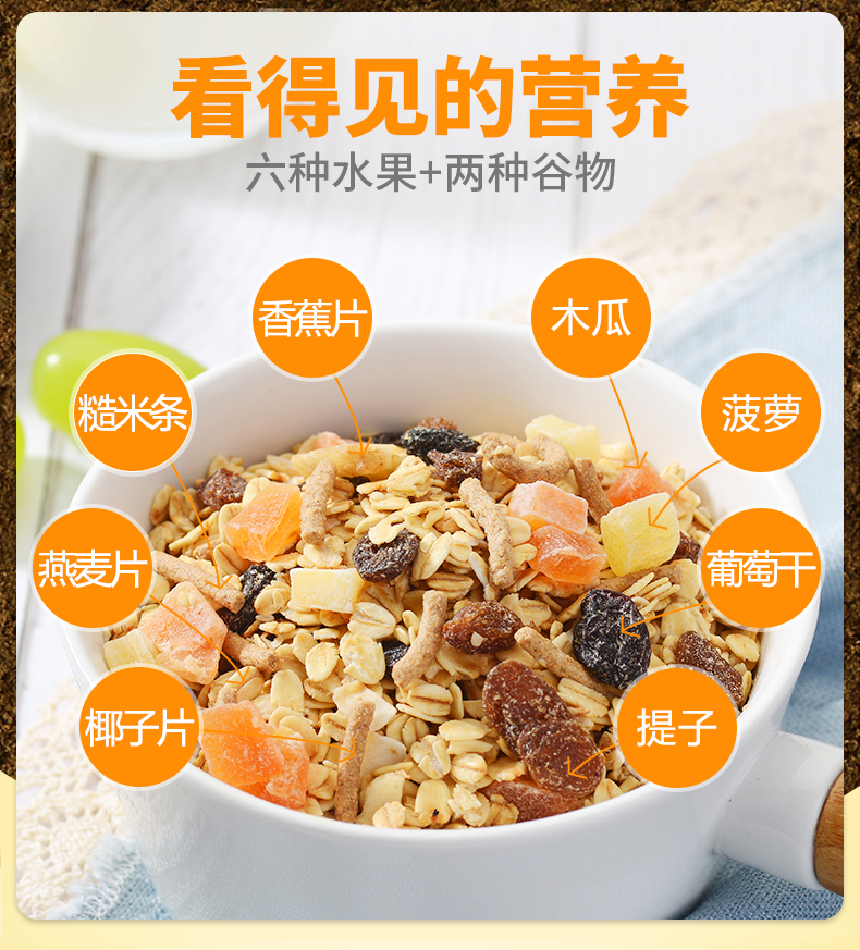 澳洲自由公司旗下 Arnolds farm 无糖脱脂 水果燕麦片 2斤*2袋 图5