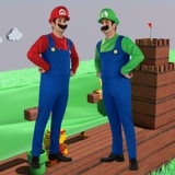 2023 Детский костюм Хэллоуина Марио взрослый косплей Супер Марио исполнение родителей-ребенка спортивные игры