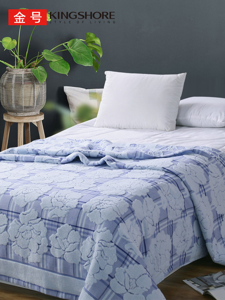 Gold pure cotton towel quilt Xinjiang cotton double gauze untwisted jacquard soft single summer cool quilt air conditioning blanket