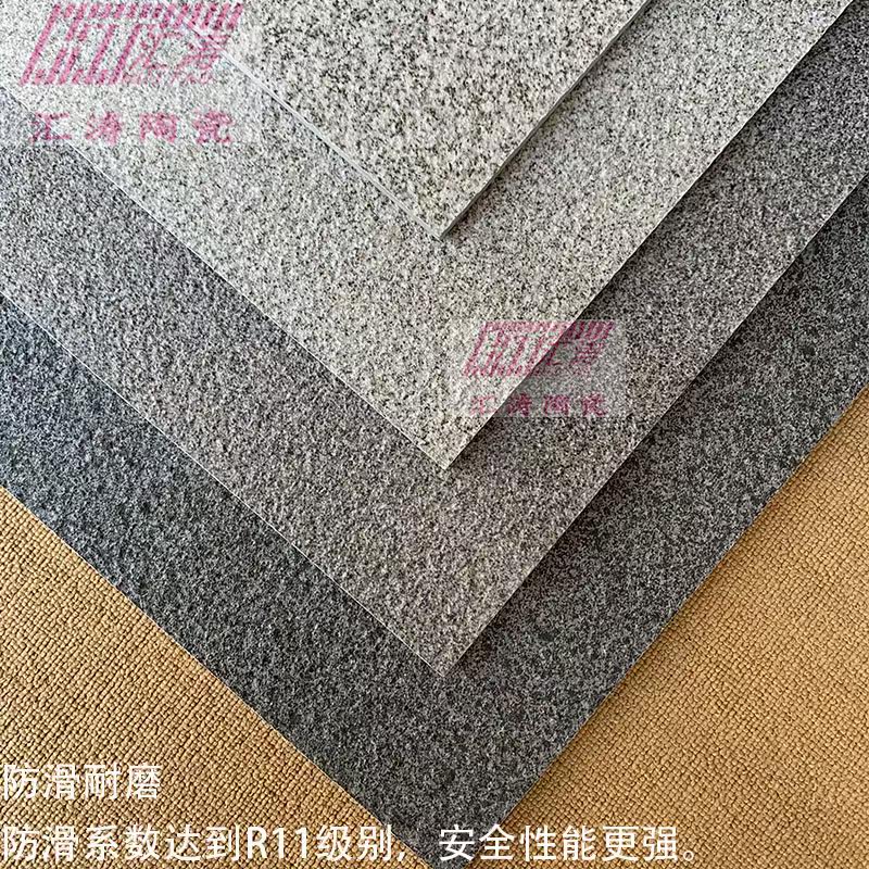 Ground paving stone square brick marble lychee pattern hemp surface garage courtyard non-slip wear-resistant floor tiles Foshan spot direct sales