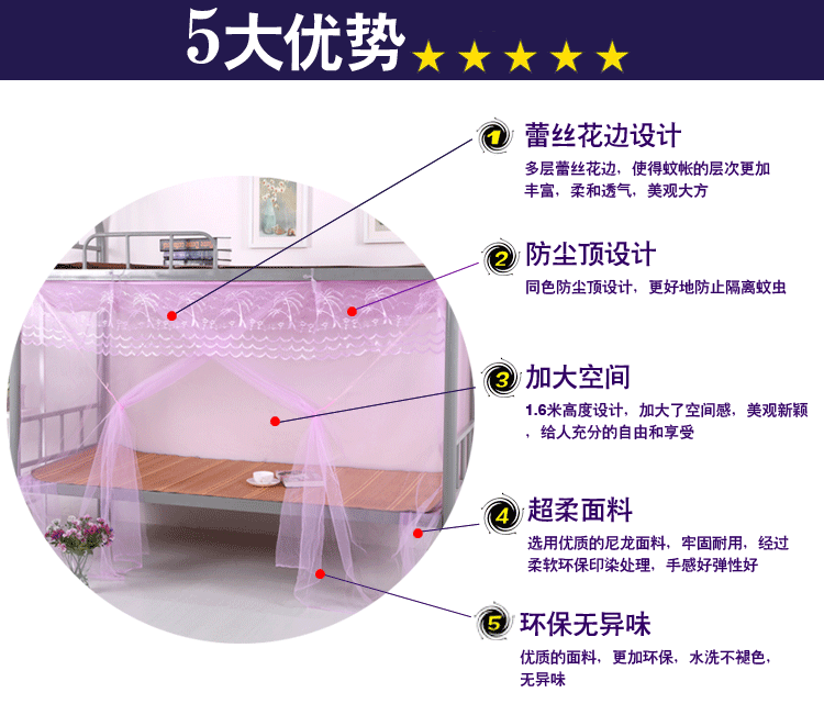 giường ngủ lưới mã hóa bóng ký túc xá sinh viên giường 0.9m kết hợp giường nhà 1,2 m 1,5 - Lưới chống muỗi màn đẹp cho phòng ngủ