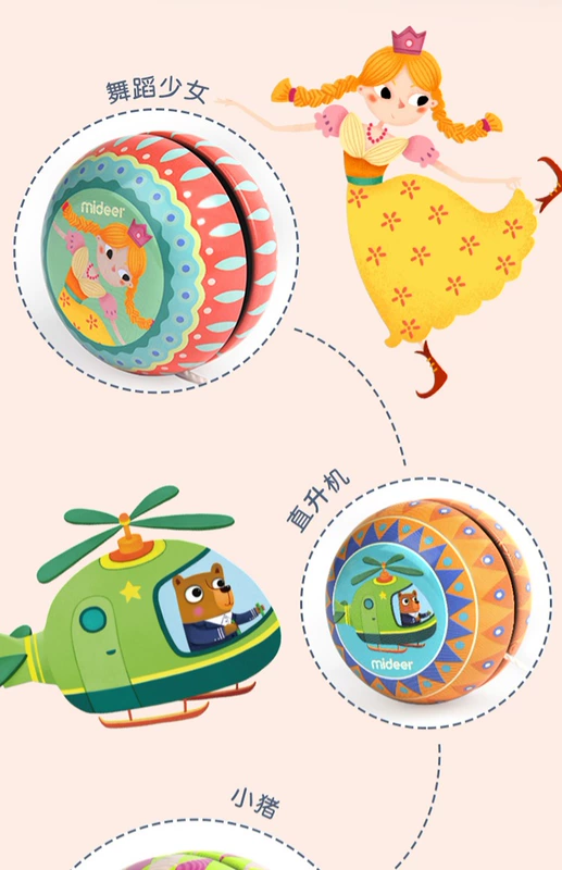 MiDeer Deer Baby Yo-Yo Girl Boy Gift Mẫu giáo Màu sắc Cool Metal Tin Yo-Yo Toy đồ chơi bé trai