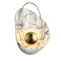 Nordic minimalist full copper shell wall lamp led bedroom bedside headlights Creative aisle living room background wall light and luxurious wall lamp