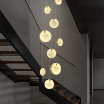 Villa Living Room Clouds Stone Chandelia Lamp Sales Floor Hotel Lobby Swivel Building Middle Stairway Duplex Floor New Chinese Chandelia