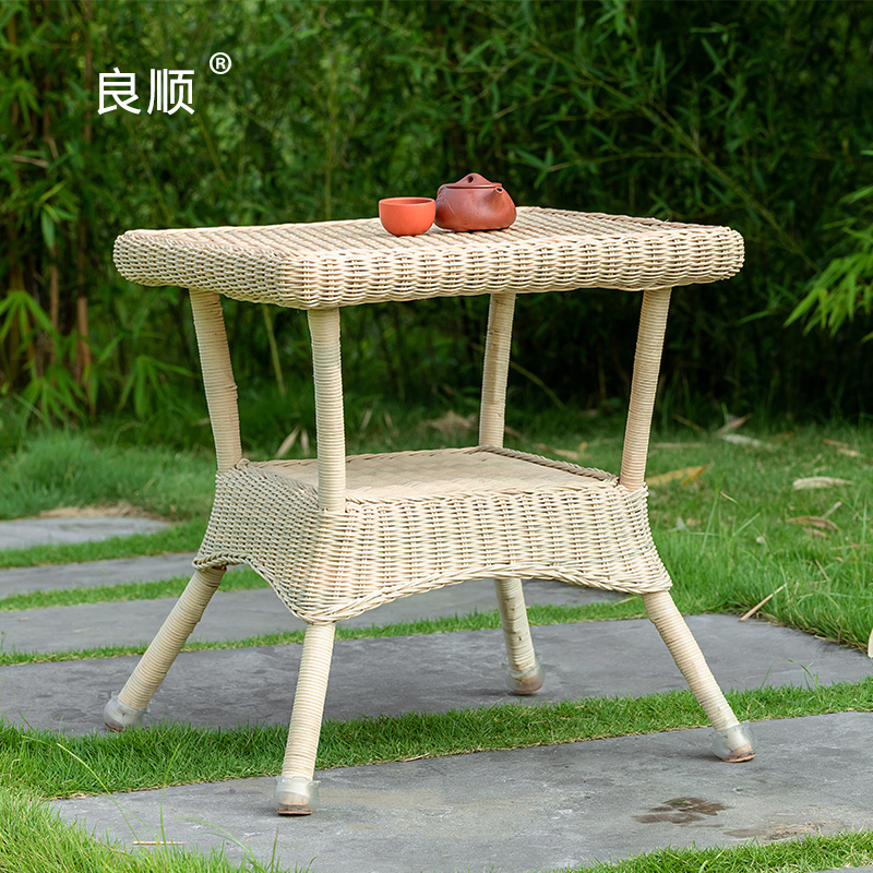 Bàn cà phê mây treshun sẽ là bàn ghế phòng khách handmade không sơn mà không có keo bảo vệ môi trường ban công giải trí bàn trà đơn - Bàn trà bàn gỗ giá rẻ