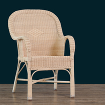 Liangshun natural rattan old man rattan chair backrest chair single household armrest Old-fashioned woven boss full rattan chair