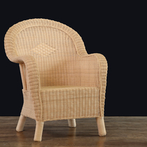 Liangshun natural real rattan woven bamboo rattan chair Computer office single balcony leisure backrest chair Sofa armchair