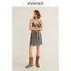 MANGO Womens 2019 thu đông đơn giản, cổ chữ V đi nghỉ mát thời trang ngọt ngào - váy đầm