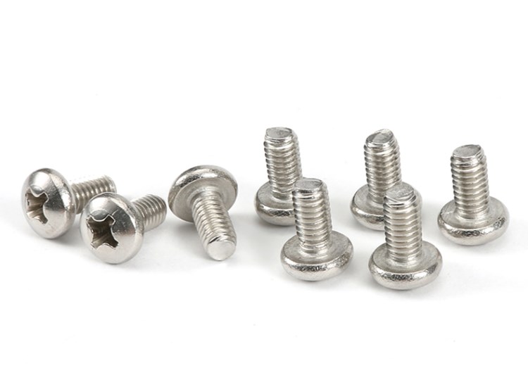 304 thép không gỉ vít m4 máy răng chéo đầu tròn bu lông vít đầu vít 4-80mm mm dây buộc dài - Chốt