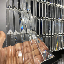 Crystal long ice pick triangle strip octagonal beads wedding bead chain decorative curtain wedding bead curtain crystal bead string