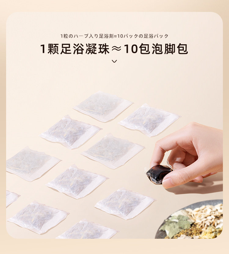 Ноги мешки ванной tnekou天工流仪驱寒暖足助眠 12重草本泡脚凝珠 30颗/罐