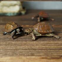 Sugong Solid Copper Activity Turtle Tea Pet Tea Play Can Raise Japanese Bogu Stand Landscape Tea Table Ornaments Factory Price