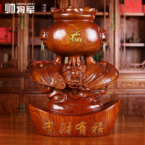 Rosewood has wealth and blessing wood carving ornaments home decorations living room real mahogany craft gifts desktop ornaments
