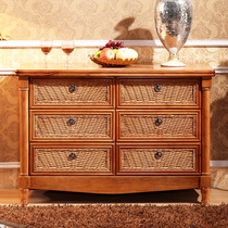 Vines Six Bucket Cabinet Vines Six Bucket Cabinets Environmental Protection Lockers Vine Art Bedroom Furniture Vines Wood Multi-Bucket Cabinet