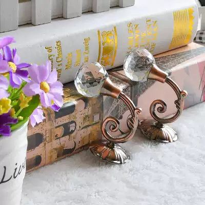 Cotton beauty European curtains Crystal wall hooks hanging ball hooks straps accessories accessories factory direct sales of a pair of decorations