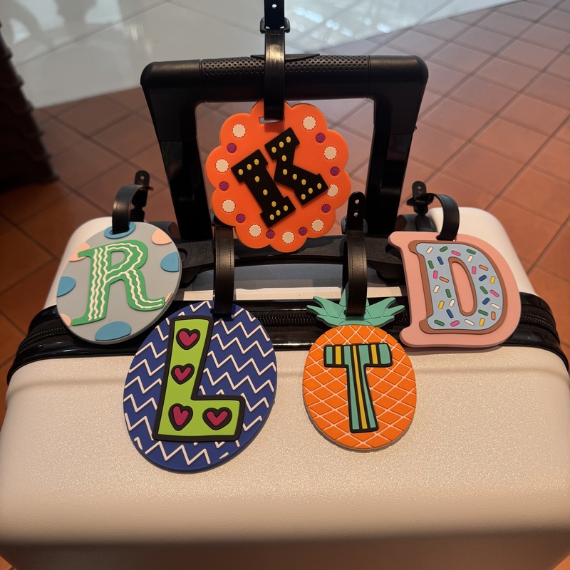 Creative Letter Luggage Tag, Cartoon Silicone Suitcase Tag, Anti-Lost Identification Travel Suitcase Tag