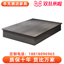 Five-star hotel bed frame special bed box custom express hotel furniture standard room full set apartment bed and breakfast room bed