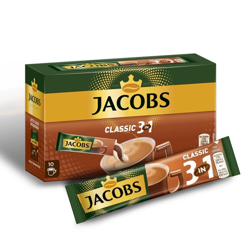 Бесплатная доставка Германия импортировал Jacobs Crown Classic Three -In -ароматный, ароматный, густой быстрый кофе 18G*10 ломтиков сахара