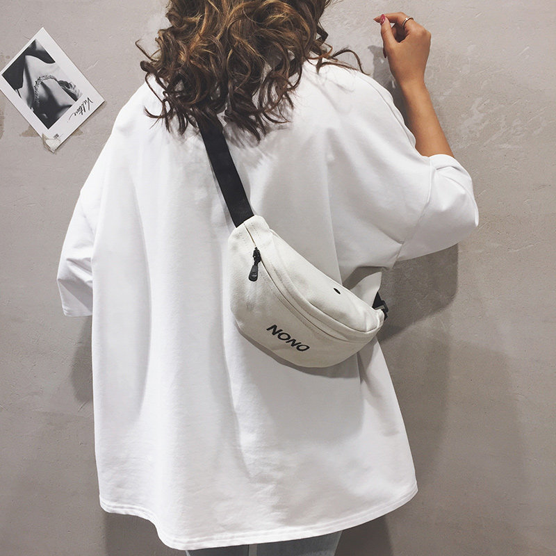 Small bag Girl 2021 new Korean version 100 Lap Casual Sports Canvas Pocket Individuality Original Juku Printed Sloped Satchel Bag