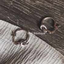 (ANTI) Knot earrings kink Nordic design sense S925 silver earrings INS wind minimalist style sterling silver earrings