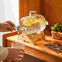 Sheli refrigerator cold kettle with faucet household glass beverage bucket homemade fruit tea bucket juice cold drink bucket