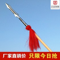 Hollow special red equipment outdoor red tassel gun spear head overlord gun Red tassel practice martial arts specifications long gun practice