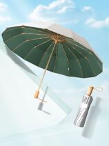 Umbrella Women Sunny and Rain Dual Manual 2021 New Fashion Automatic Large Simple and sturdy Durable Senior Sense
