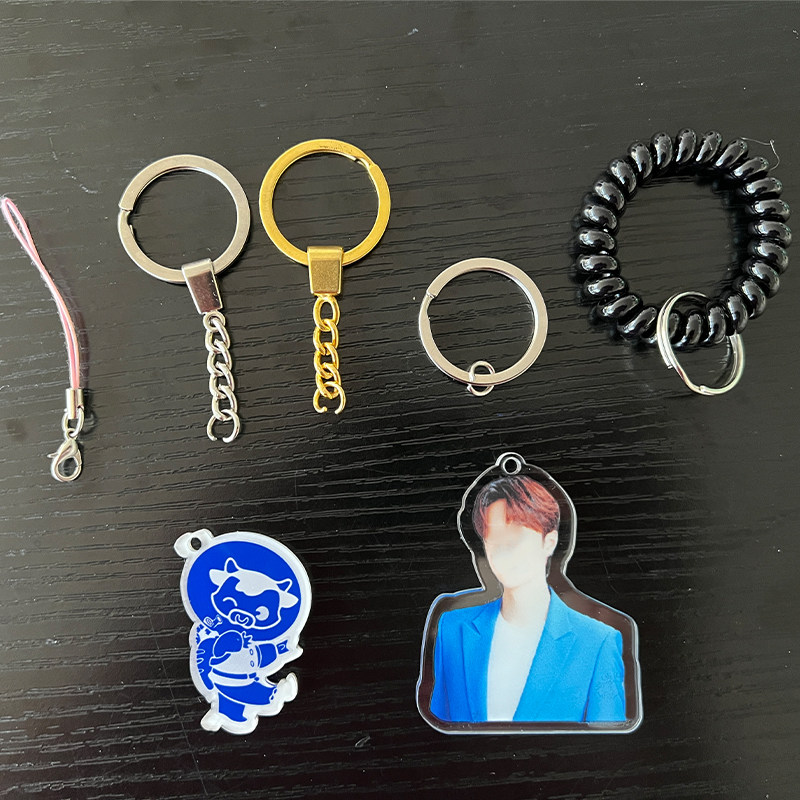 Customized key chain acrylic pendant hand card double-layer printing storage card storage bag card school badge VI cartoon card laser