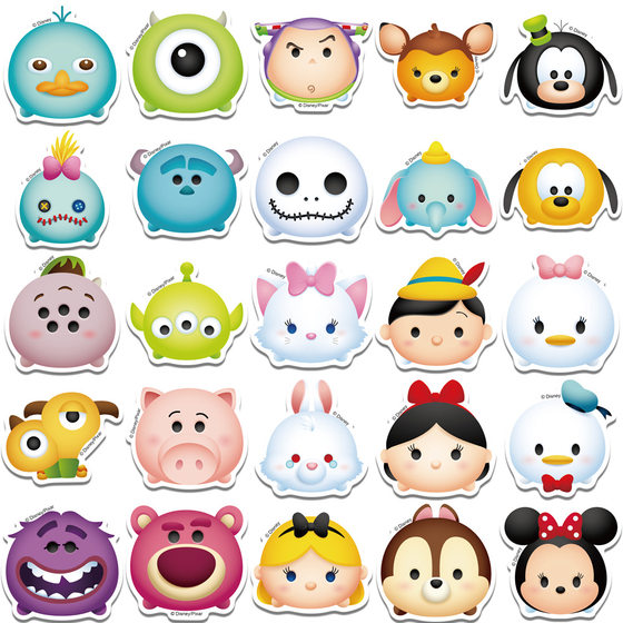 50 디즈니 애니메이션 Songsong 만화 귀여운 스티커 노트북 워터 컵 어린이 장난감 헬멧 스티커