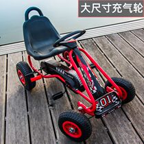 Childrens car four-wheeled bicycle male and female baby children can sit sports puzzle fitness toy baby carriage