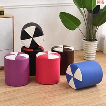 Small stool fashion household adult living room round stool leather stool creative small pier sofa stool coffee table low stool small bench