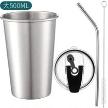 Industrial Wind 304 Stainless Steel Mug Cup Ins juice Cup anti-fall mug with Handcup Coffee Cold Drinking Cup