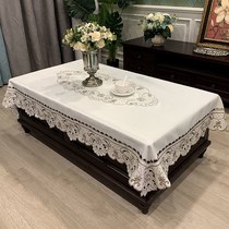 Coffee table Tablecloth European fabric Dining table cloth Living room Rectangular table cover anti-hot dust cloth Square table mat