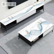 Coffee table tablecloth PVC table mat Waterproof oil-proof and anti-scalding soft glass rectangular dining table TV counter Plastic leave-in