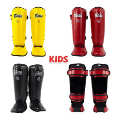 Fairtex Kidsren's Boxing Leg Guards Professional Men's and Women's Mixed Martial Arts Fighting Sports Competition Training Calf Protection Gear