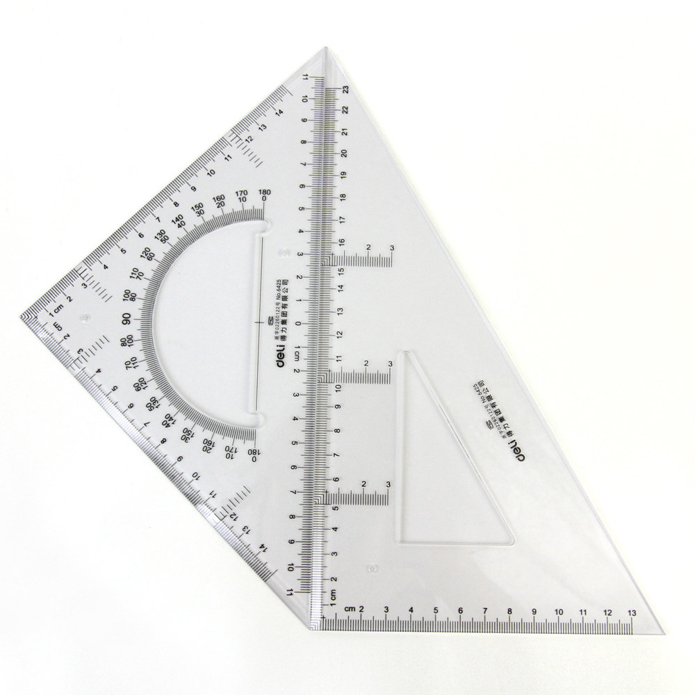 Strength 6420 plastic triangle plastic triangle plastic pupil stationery ruler drawing use meter