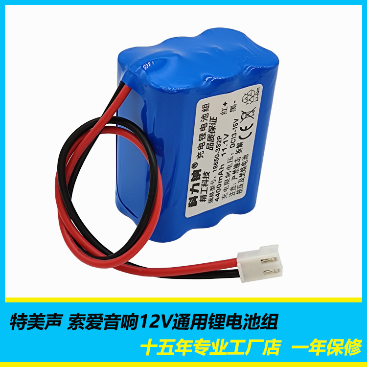 Temeisheng square dance audio Haier Sony Ericsson speaker 18650 rechargeable lithium battery pack 11 1V large capacity 12V