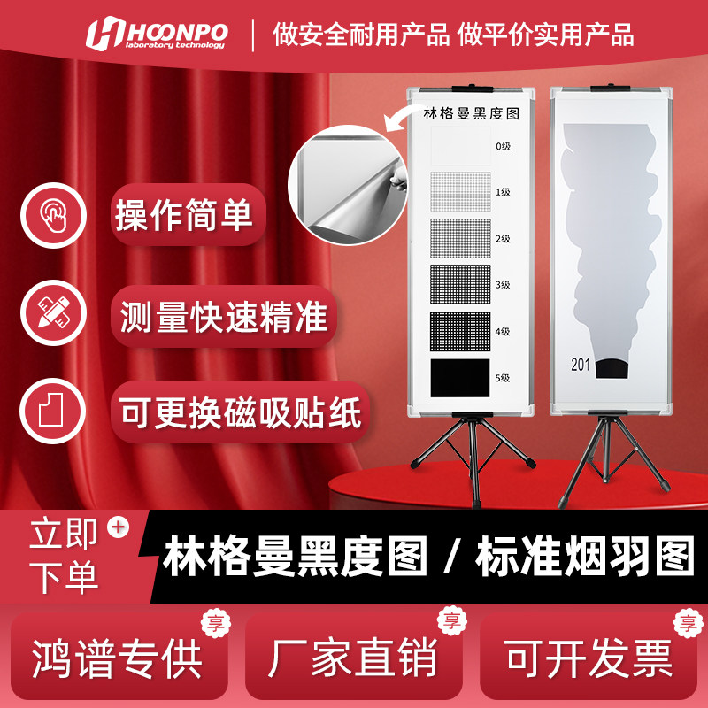 林格曼烟气黑度烟羽图 磁吸贴纸 林格曼黑度图 林格曼望远镜