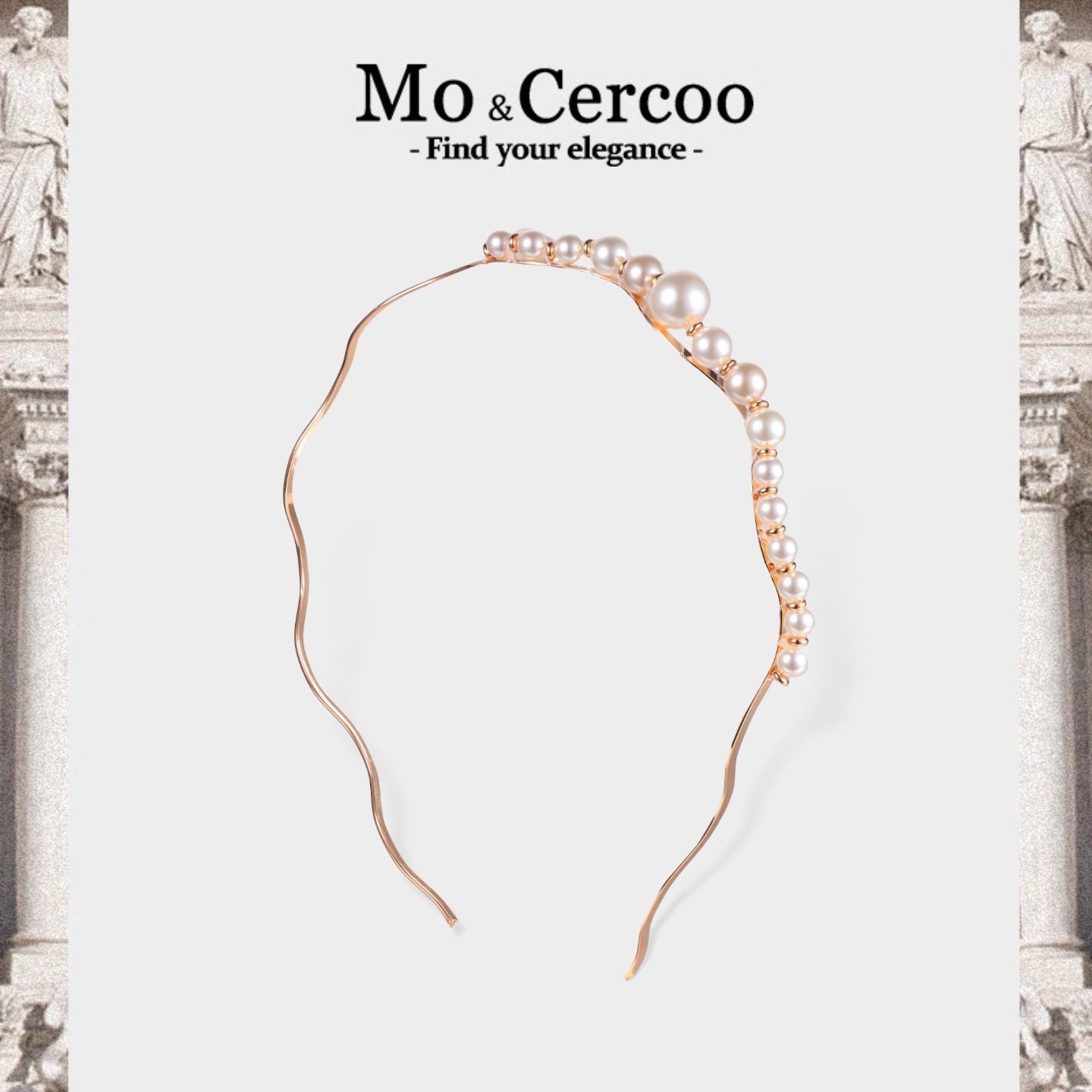 Teacher's Day Gift: Cercoo Pearl Praise Simple Headband, Hair Clip, Hair Tie, Retro Headwear
