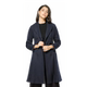 Rose and beautiful fashionable temperament slim dark blue autumn and winter coat
