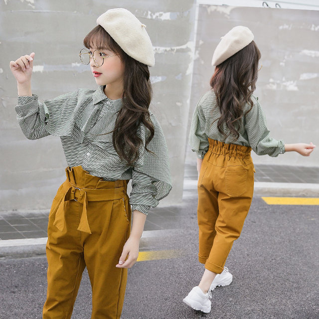 Girls' autumn clothes 2022 new clothes foreign style big children's children's autumn 89 18 nine-year-old girls fashionable suit tide